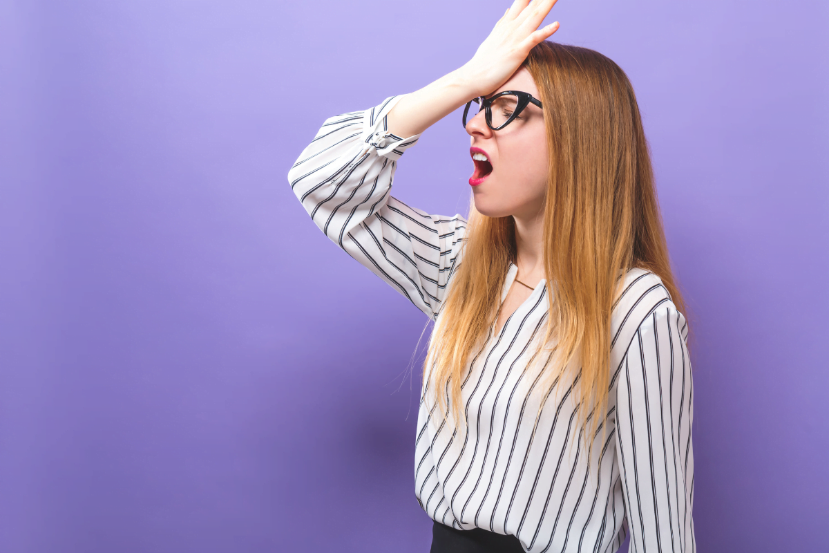 woman making mistakes
